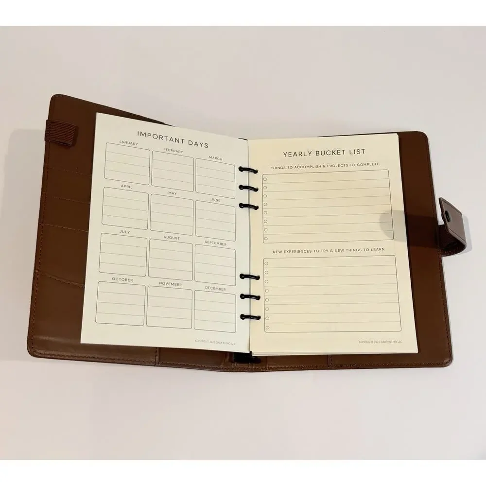 Daily Ritmo A5 Daily Planner Gray Black Checkered - New Without Box